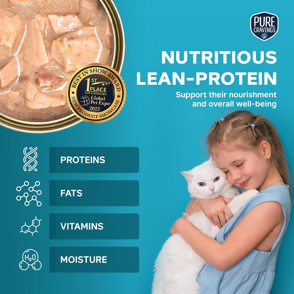Pate, Canned Wet Cat Food, 100% Mercury-Tested, Moist Can Fish, Grain-Free Protein, Non-GMO, Variety Pack of 12-3X Tuna/Salmon, 3X Tuna/Pumpkin, 3X Tuna/Sardine, 3X Salmon/Sardine