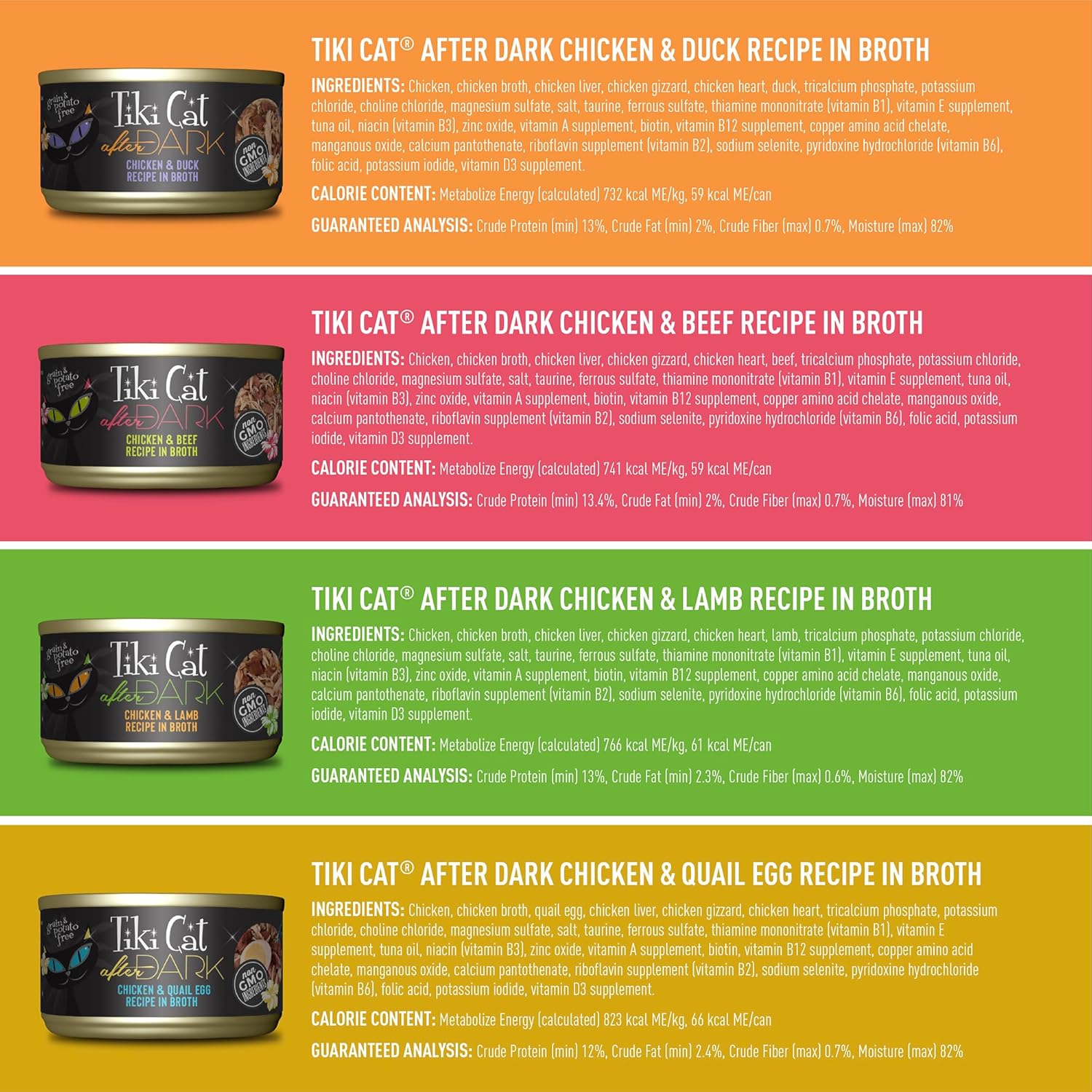 Tiki Cat Chicken Craves Whole Food, Ultimate Variety Pack, 36 Servings of High Protein Meals with Shredded Chicken, Wet Cat Food Mega Pack, 2.8 Ounce Cans (Pack of 36)