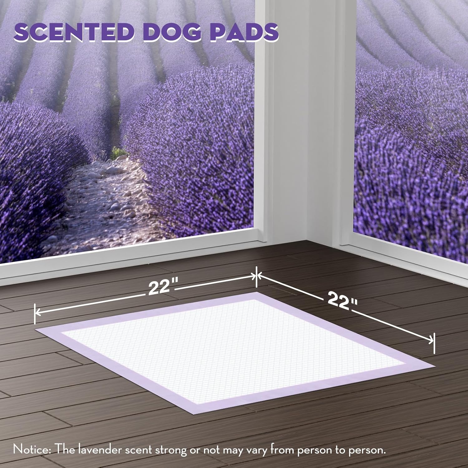 CROCI Puppy Pads 22x22in Small with Adhesive Tabs, Dog Pee Pads Absorbs Up to 3 Cups Potty Training, Disposable (100 Counts)