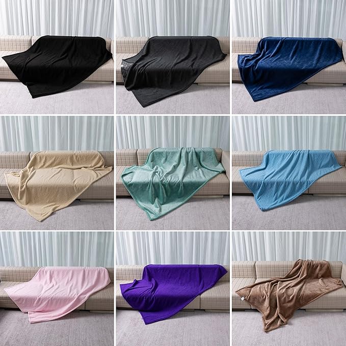 Waterproof Dog Throw Blanket Reversible Fluffy Blue Pet Bed Cover Puppy Blankets Leakproof Sofa Couch Washable Cover Cat Pet Blanket for Warm-Lake Blue,S