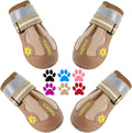 QUMY Dog Shoes for Large Dogs, Medium Dog Boots & Paw Protectors for Winter Snowy Day, Summer Hot Pavement, Water-Resistant in Rainy Weather, Outdoor Walking, Indoor Hardfloors Skid-Resistant Sole