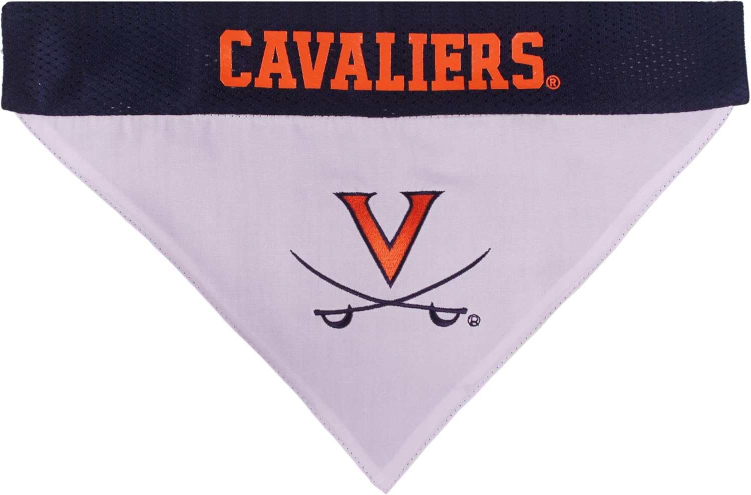 Pets First Collegiate Pet Accessories, Reversible Bandana, Virginia Cavaliers, Large/X-Large