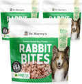 Dr. Harvey's Rabbit Bites Freeze-Dried Raw Dog Treats - Single Ingredient, All-Natural Rabbit Meat Protein for Dogs, Allergen-Free - 7 Ounces (3 Pack)