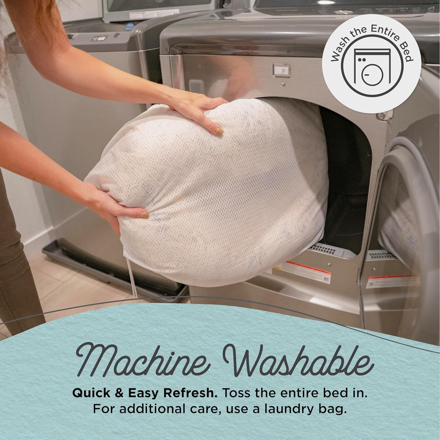 Best Friends by Sheri Original Calming Donut Dog and Cat Bed, Lux Faux Fur, Navy Blue, (23in x 23in) - Anxiety Relief for Pets Up to 25 lbs