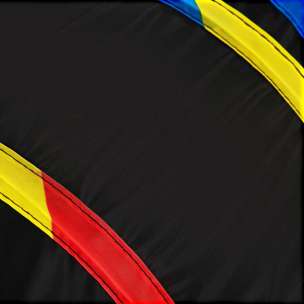 Tempcore 3 Way Collapsible Cat Tube Toys, Kitty Tunnel with Peek Hole Toy Ball, Black & Rainbow