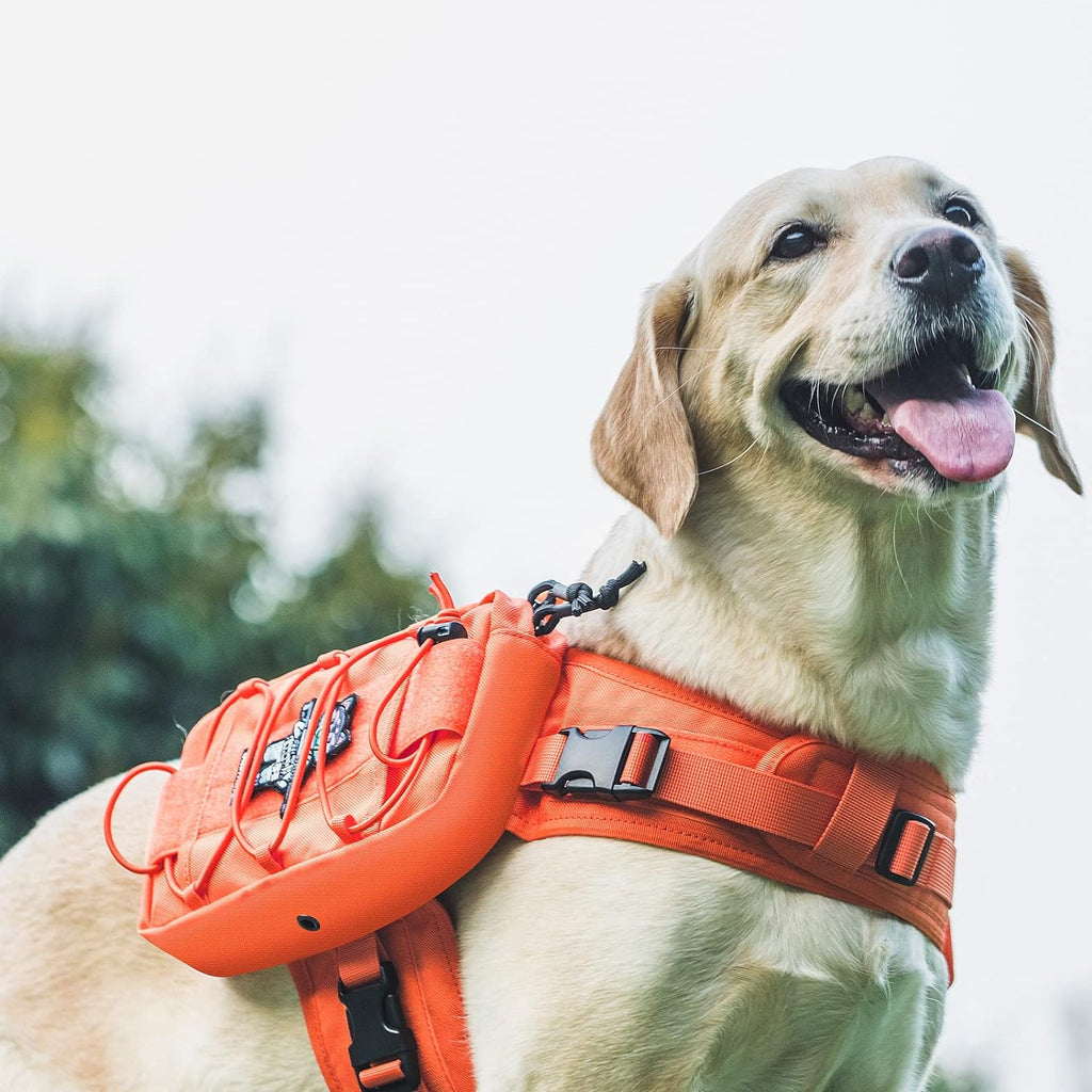 ONETIGRIS Dog Backpack MAMMOTH for Medium & Large Dogs, Nylon Backpack for Dogs Tactical Pet Backpack with Side Pockets for Hiking Walking Training Running