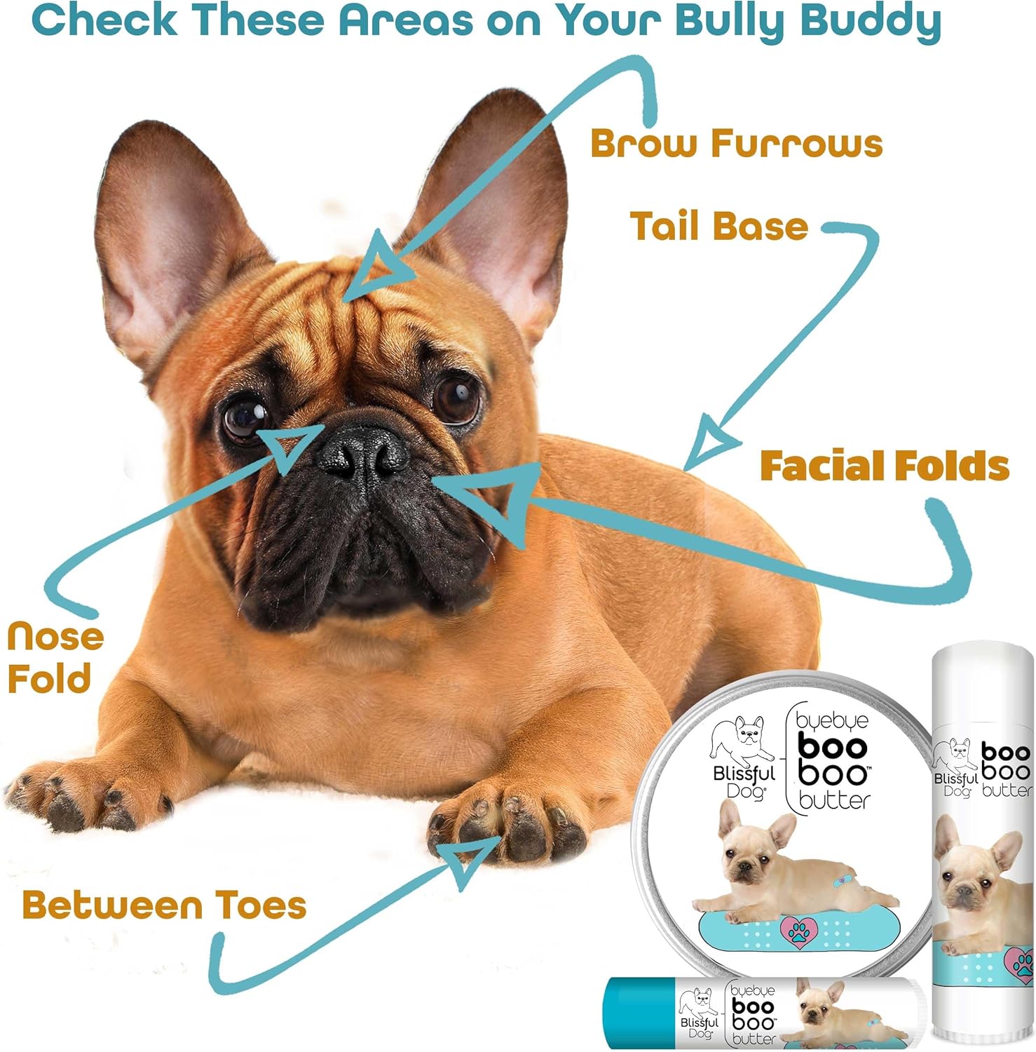 The Blissful Dog 1 oz TIN French Bulldog Booboo Butter