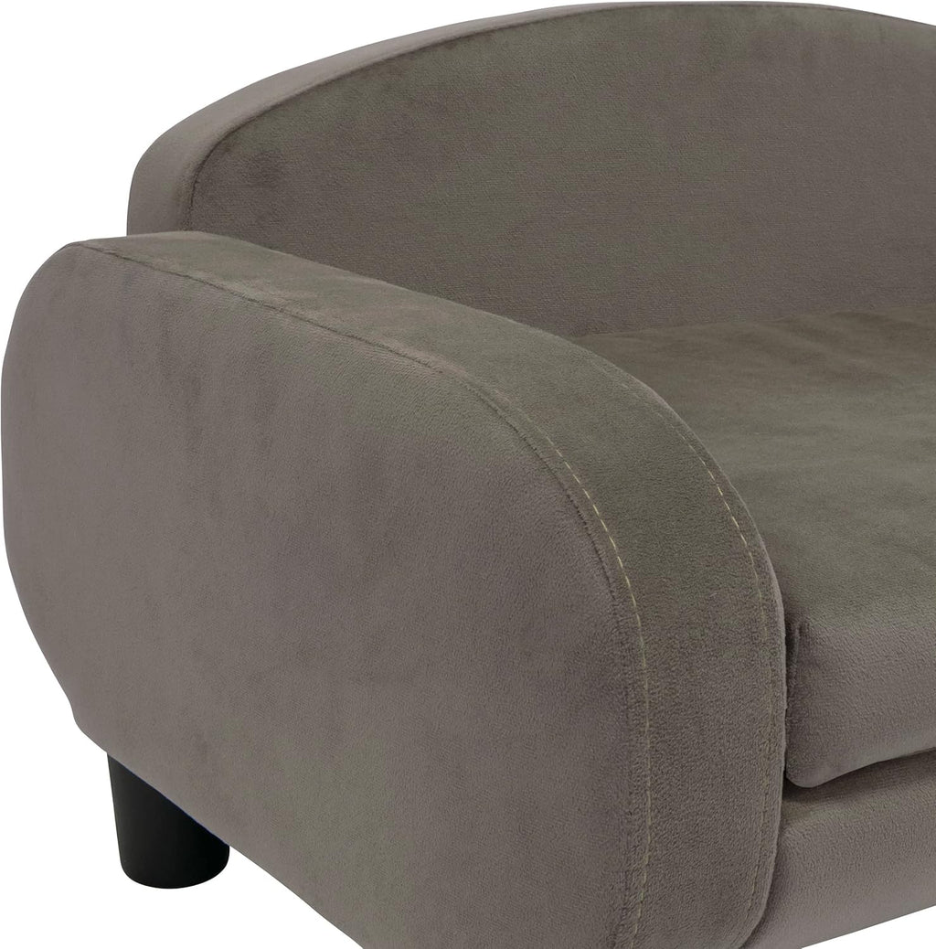 Paws & Purrs Cat Sofa Bed, Pet Couch for Indoor Cats Elevated Cat Beds with Removable Washable Mattress Cover for Kitten, Puppy or Small Animal- 31.5" Wide, Ash