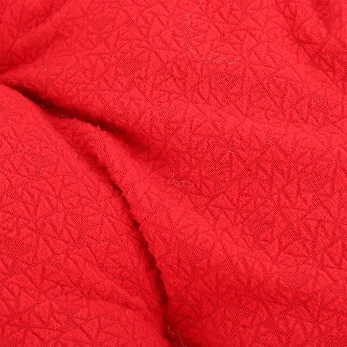 Pssopp Dog Bed, Removable and Washable Warming Fluffy Plush Puppy Mat for Small Dogs Cats Winter Indoor Use (Red) (Red)