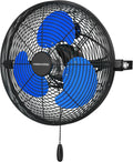 12 Inch Wall Fan Pro Series - Indoor High Velocity Wall Mount Fan for Commercial, Residential, Warehouse, Covered Patio, Shop, Garage, Barn, Gazebo 3 Speed 2800 CFM UL Safety Listed
