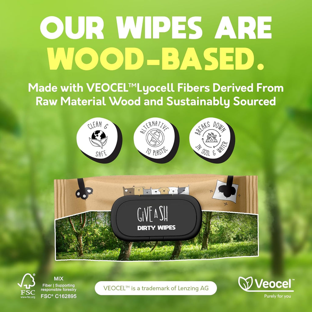 Lick-Safe Pet Wipes for Dogs & Cats - Vet-Approved & Hypoallergenic - Cleans Mud, Odors & Dander - Wipes for Paws, Face & Butt - 10% to Charity - Earth-Friendly & Unscented Cat Cleaning - Pack of 200