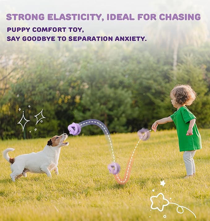 Dog Chew Toys for Aggressive Chewers,Natural Rubber/Heavy Duty Chew Toy for Fetch & Tug, Indestructible Dog Toy -Anxiety Relief &Long Lasting &Training & Dishwasher Safe, Tough Dog Toy,Purple