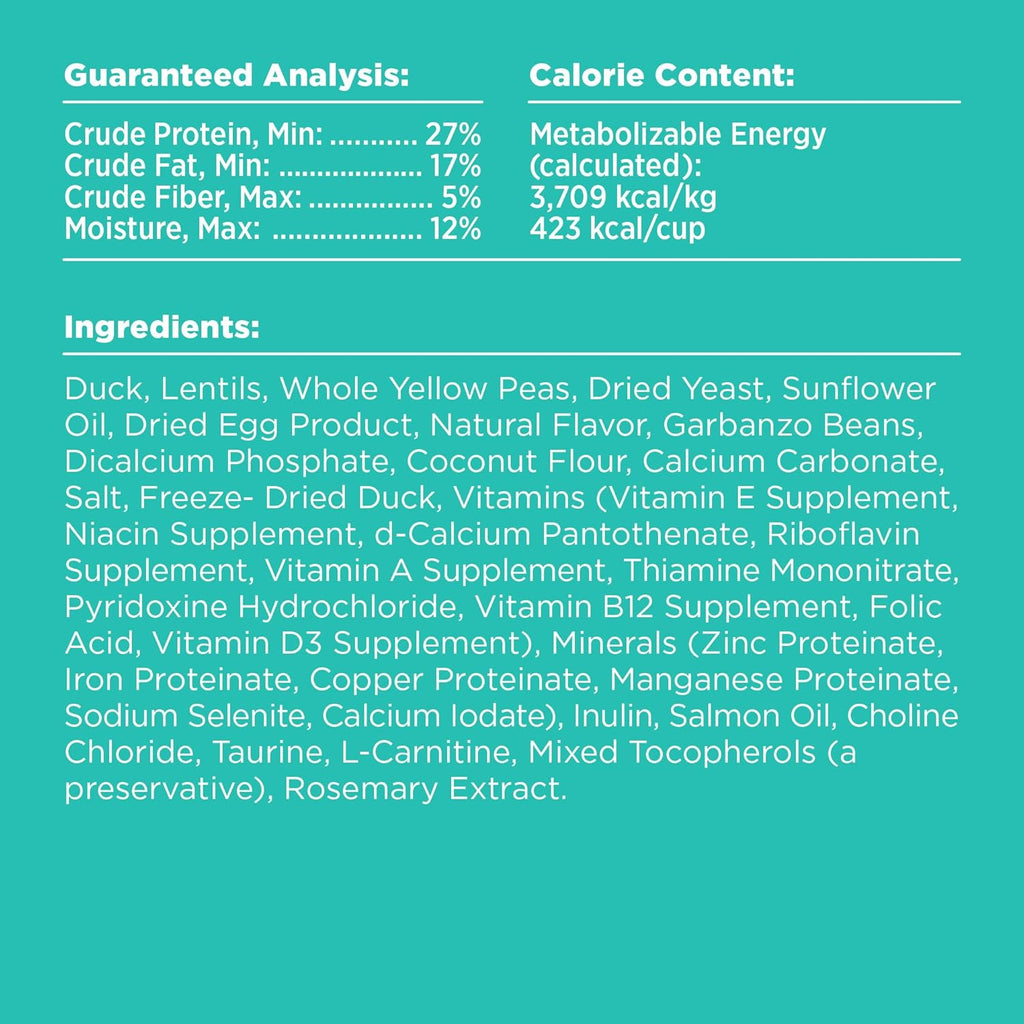 BIXBI Rawbble Dry Dog Food, Duck, 24 lbs - USA Made with Fresh Meat - No Meat Meal & No Corn, Soy or Wheat - Freeze Dried Raw Coated Dog Food - Minimally Processed for Superior Digestibility