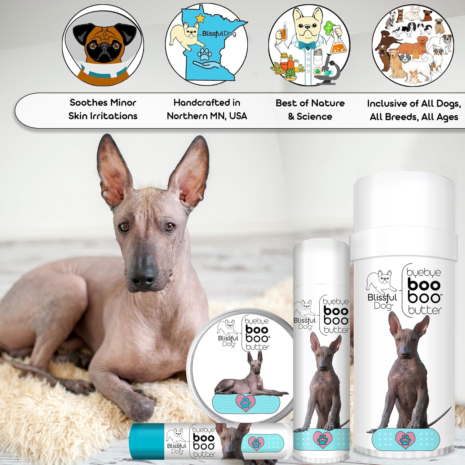 The Blissful Dog Xoloitzcuintli Boo Boo Butter, 1-Ounce