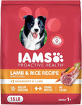 IAMS Proactive Health Minichunks Adult Dry Dog Food with Lamb & Rice, 15 lb. Bag