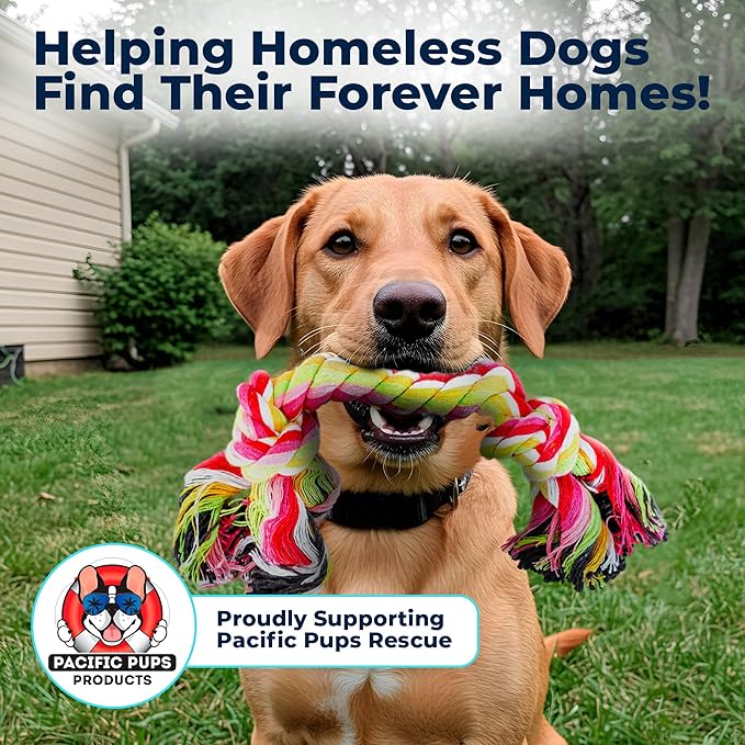 Pacific Pups Products Dog Rope Toys for Medium Dogs 11 Pack - 11 Dog Toy Pack & Puppy Teething Rope Tug of War Dog Toys, Chew Toys to Keep Them Busy, Puppy Chew Ropes