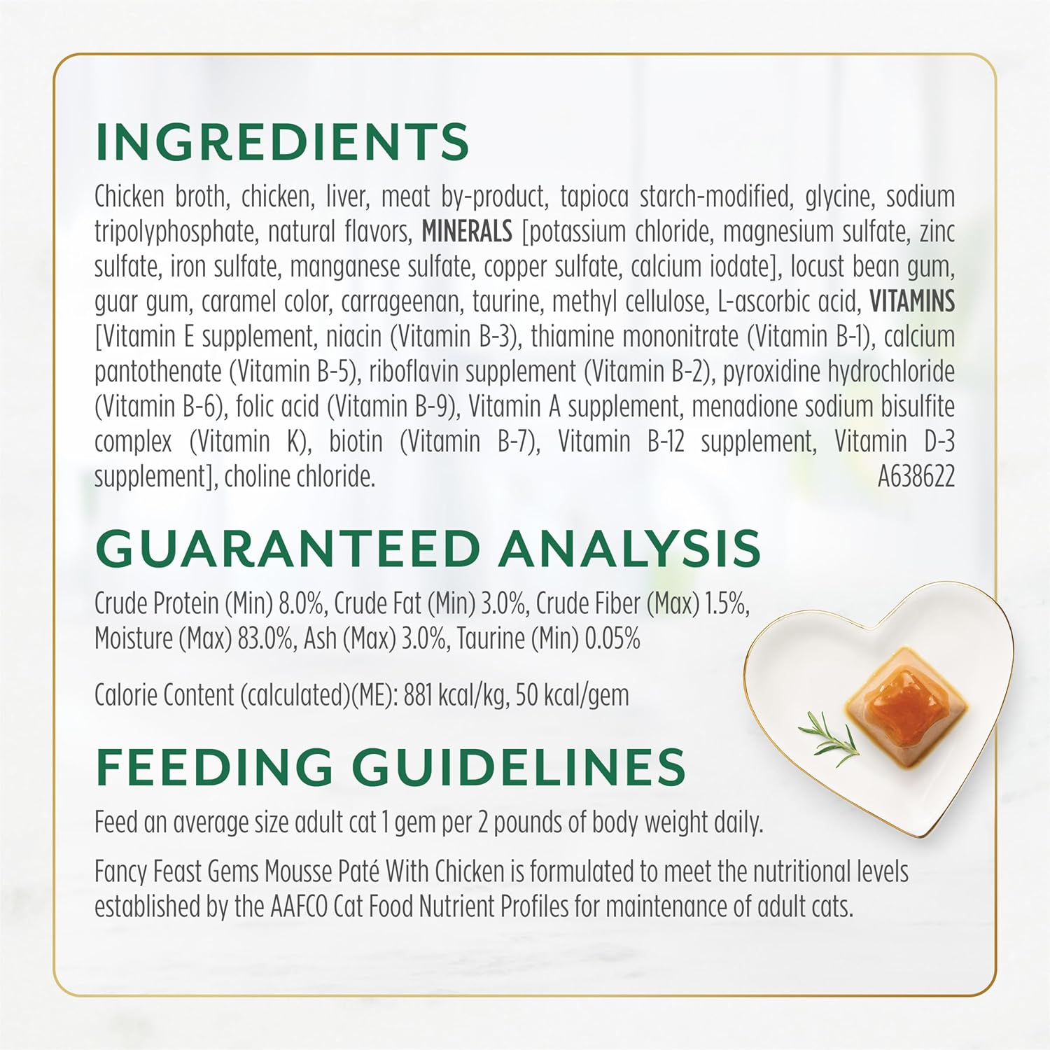 Fancy Feast Gems Pate Cat Food Mousse With Chicken and a Halo of Savory Gravy Cat Food - (Pack of 8) 4 oz. Boxes