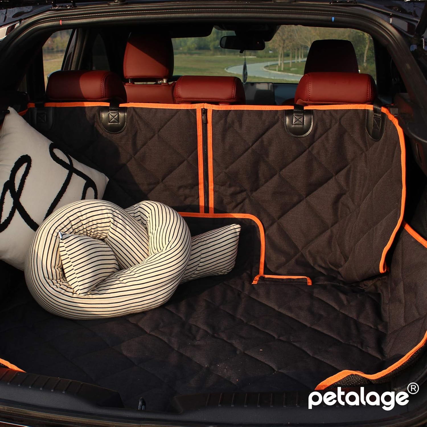 Car Seat Protector, 600D Heavy Duty Car Seat Cover for Dogs, Waterproof Dog Car Seat Cover for Back Seat, Scratch Proof Nonslip Seat Cover for Dogs in Car