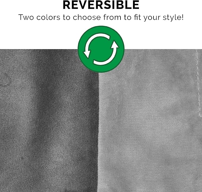 Furhaven Waterproof Throw Blanket for Dogs & Indoor Cats, Washable - Two-Tone Luxe Velvet Dog Blanket - Granite Gray, Small