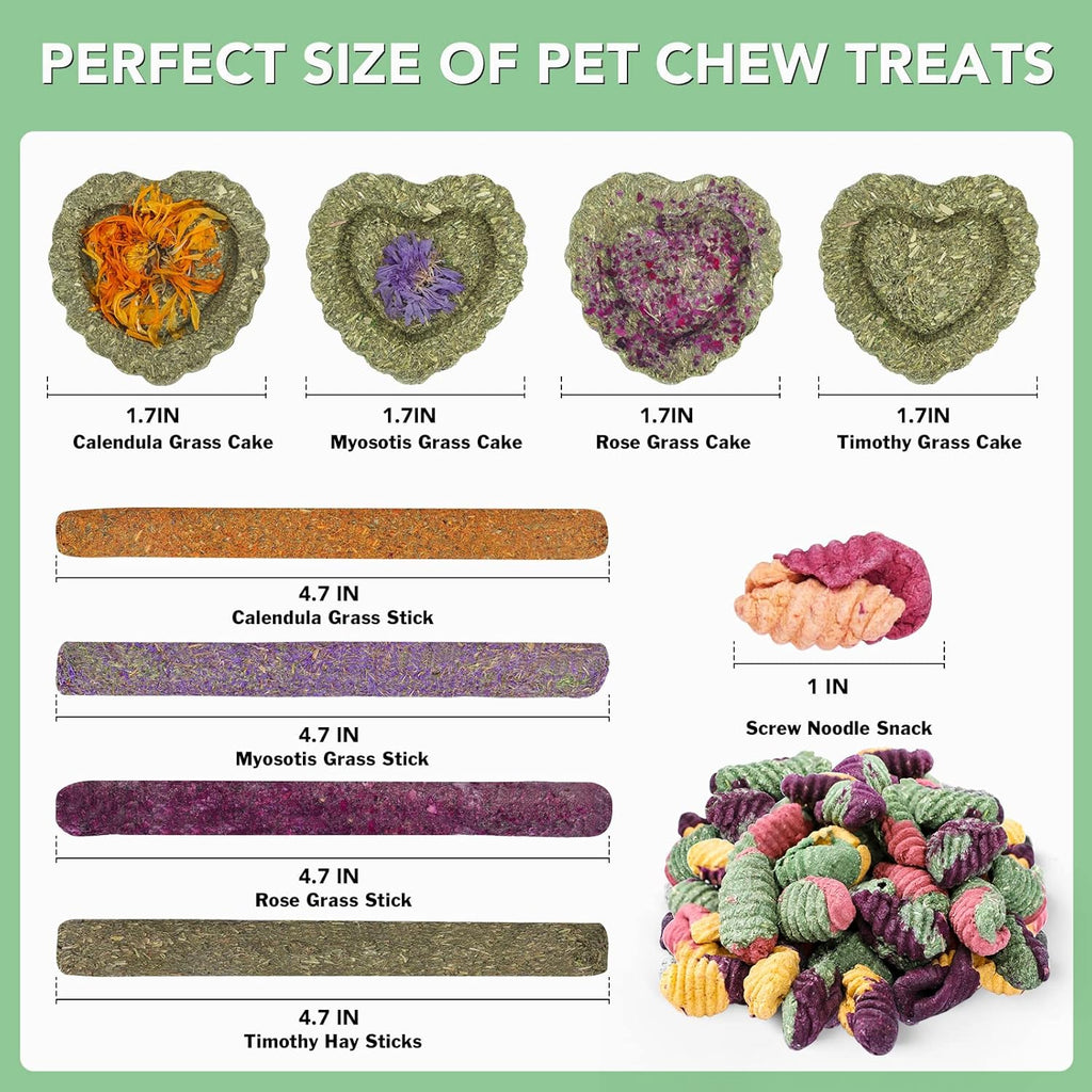 VESPRO Rabbit Toys for Bunnies Rabbit Chew Toys for Teeth Bunny for Rabbits Guinea Pig Chew Treats Toys,Timothy Hay Sticks for Chinchillas Hamsters Bunny Guinea Pig Rats and Animals Teeth Care