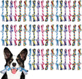 48 Pcs Dog Rope Toys Bulk, 100% Cotton Rope Dog Toys for Aggressive Chewers Durable Puppy Tug of War Toy with Knot, Interactive Puppy Toy for Small & Medium Pet Teething, Teeth Cleaning - 6 Colors