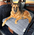 APetsPlanet Dog Bed for Car Back Seat Extender - Non-Slip Backseat Cushion for Dogs - Travel Plush Pet Mat Topper for Cars, Trucks, SUVs - Machine Washable Pad Blanket - Grey, 54" x 24.8"
