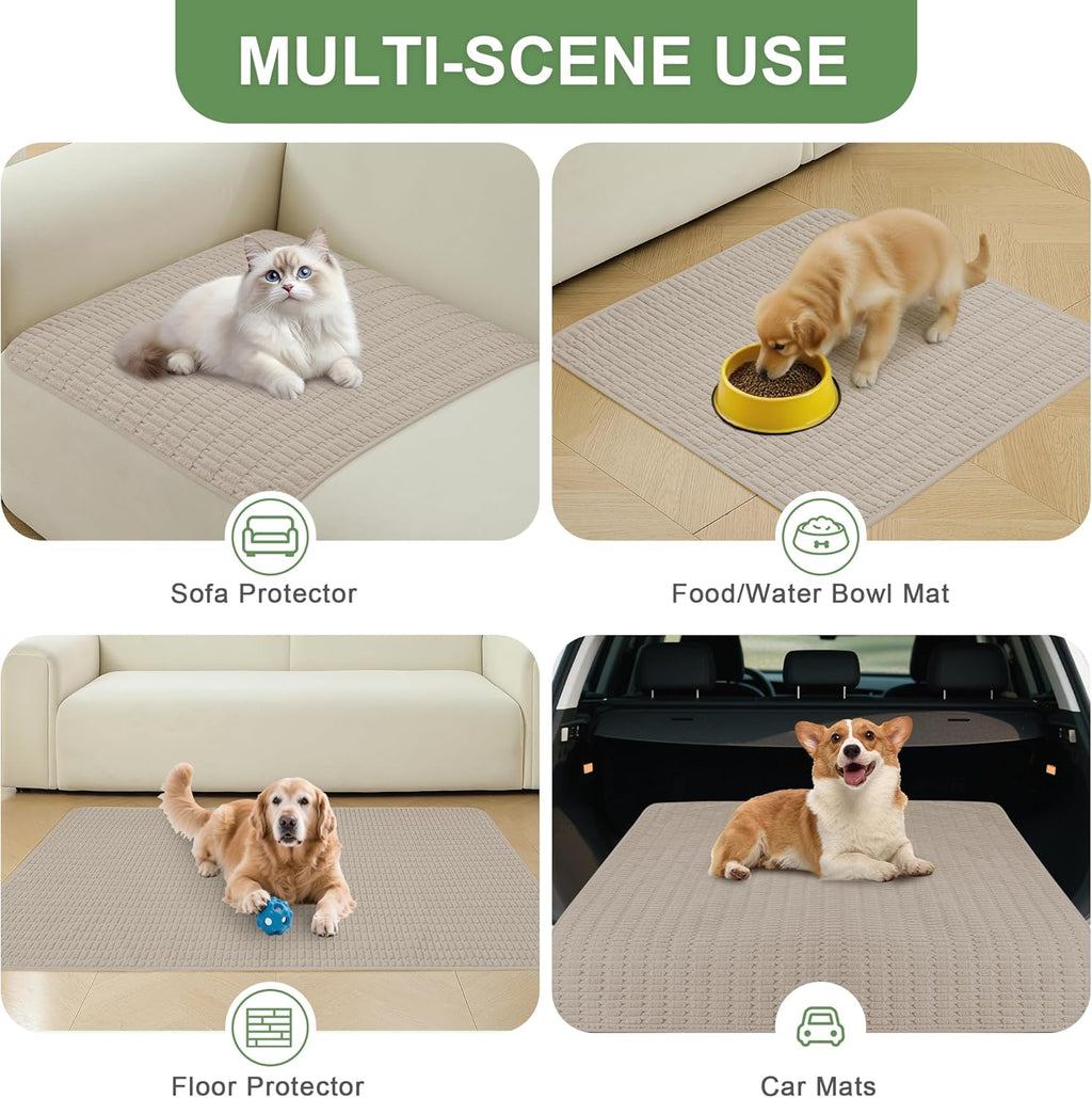 Washable Pee Pads for Dogs, 2 Pack Reusable Puppy Pads Dog Pads, Non-Slip Dog Pee Pads, Leakproof Pet Pee Pads Wee Wee Pads for Dogs. (Brown, 30"x34"(Pack of 2))