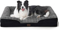 Bedsure Orthopedic Dog Beds Large Sized Dog - Washable Large Dog Cat Bed Waterproof, Comfort Dogs Couch Sofa with Washable Removable Cover, Pet Bed with Nonskid Bottom, Plush-Black, 35"