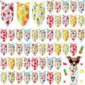 Weewooday 50 Pcs Fruit Dog Bandanas Bulk for Dogs Soft Bibs Adjustable Triangle pet Bandana for Small Medium Large Costume(Fruits Pattern, 31.5 x 21.7 x21.7 Inch)