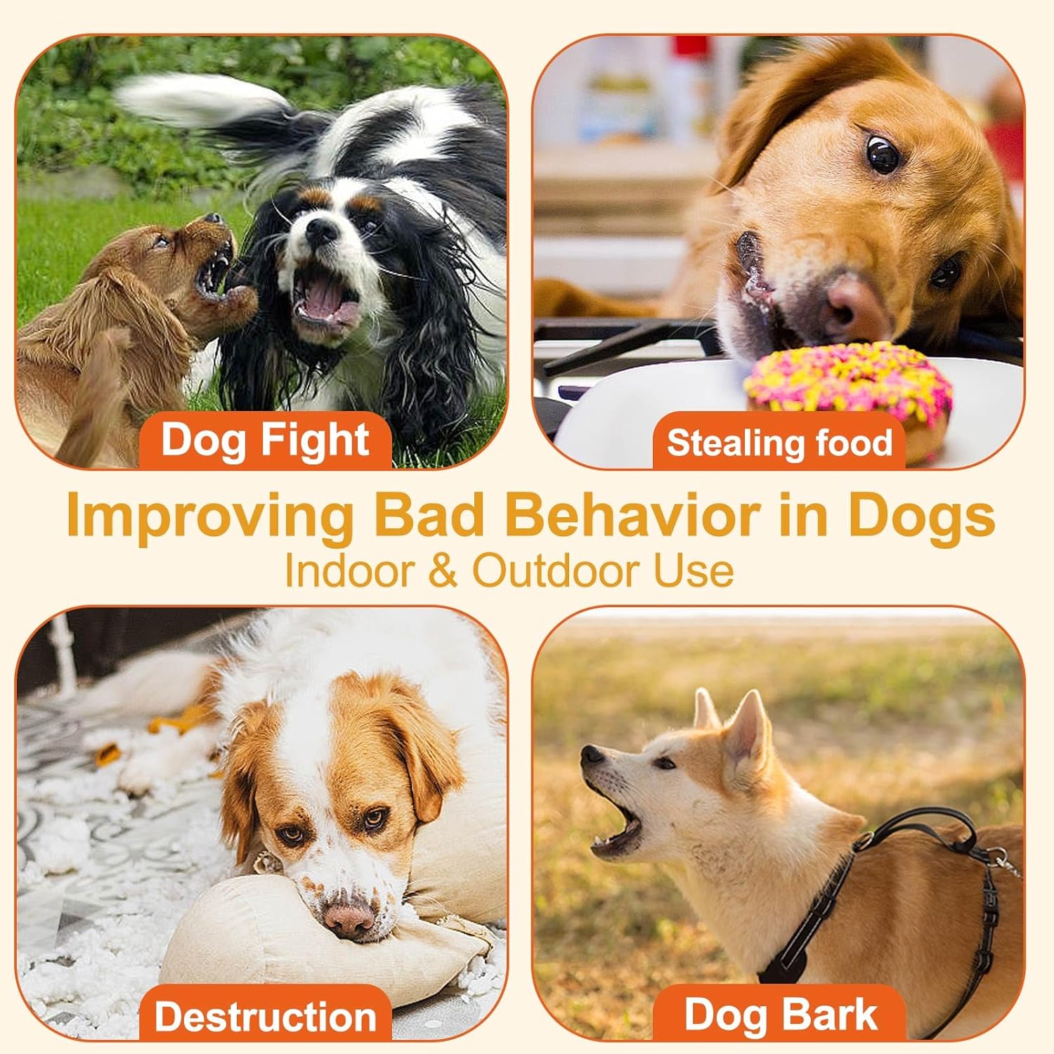 Corrector Dog Trainer Spray 80ml 6 Pack Dog Corrector Spray Dog Trainer for Dog to Stops Barking, Jumping Up, Food Stealing, Dog Fights, Avoidance, Unwanted Dog Behaviour(Orange)