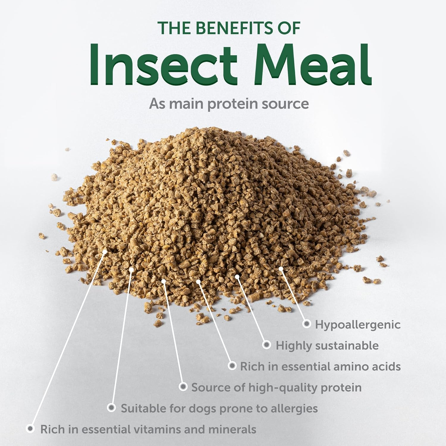 Nature's Protection Hypoallergenic Small Breed Dry Dog Food - High Protein, Grain Free Tear Stain Formula - Dog Kibble for Sensitive Stomachs for Adult Light Fur Dogs (Superior Care - Insect, 22 lb)