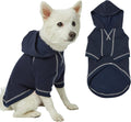 Blueberry Pet Essentials Dog Hoodie – 20 inch, Cotton‑Blend Sweatshirt with Hood, Midnight Blue, Machine‑Washable Small‑Dog Jersey