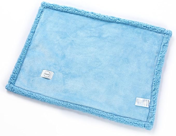 Waterproof Dog Throw Blanket Reversible Fluffy Blue Pet Bed Cover Puppy Blankets Leakproof Sofa Couch Washable Cover Cat Pet Blanket for Warm-Lake Blue,S