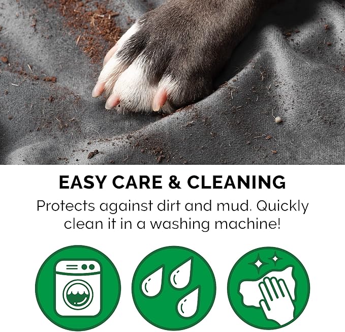 Furhaven Waterproof Throw Blanket for Dogs & Indoor Cats, Washable - Two-Tone Luxe Velvet Dog Blanket - Granite Gray, Small