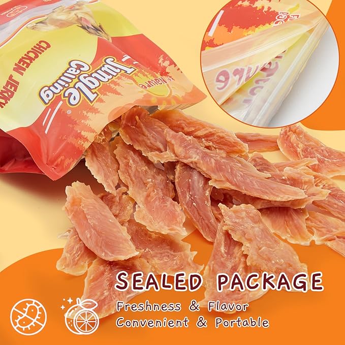 Jungle Calling Dog Treats, Chicken Jerky for Dogs, High Protein Slow Roasted Chewy Training Treats for Medium and Large Dogs, 21.2 oz