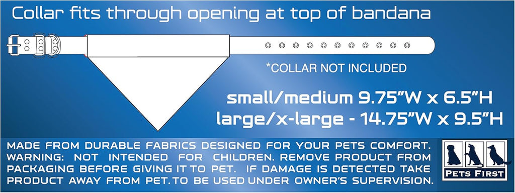 Pets First Collegiate Pet Accessories, Reversible Bandana, Virginia Tech Hokies, Small/Medium