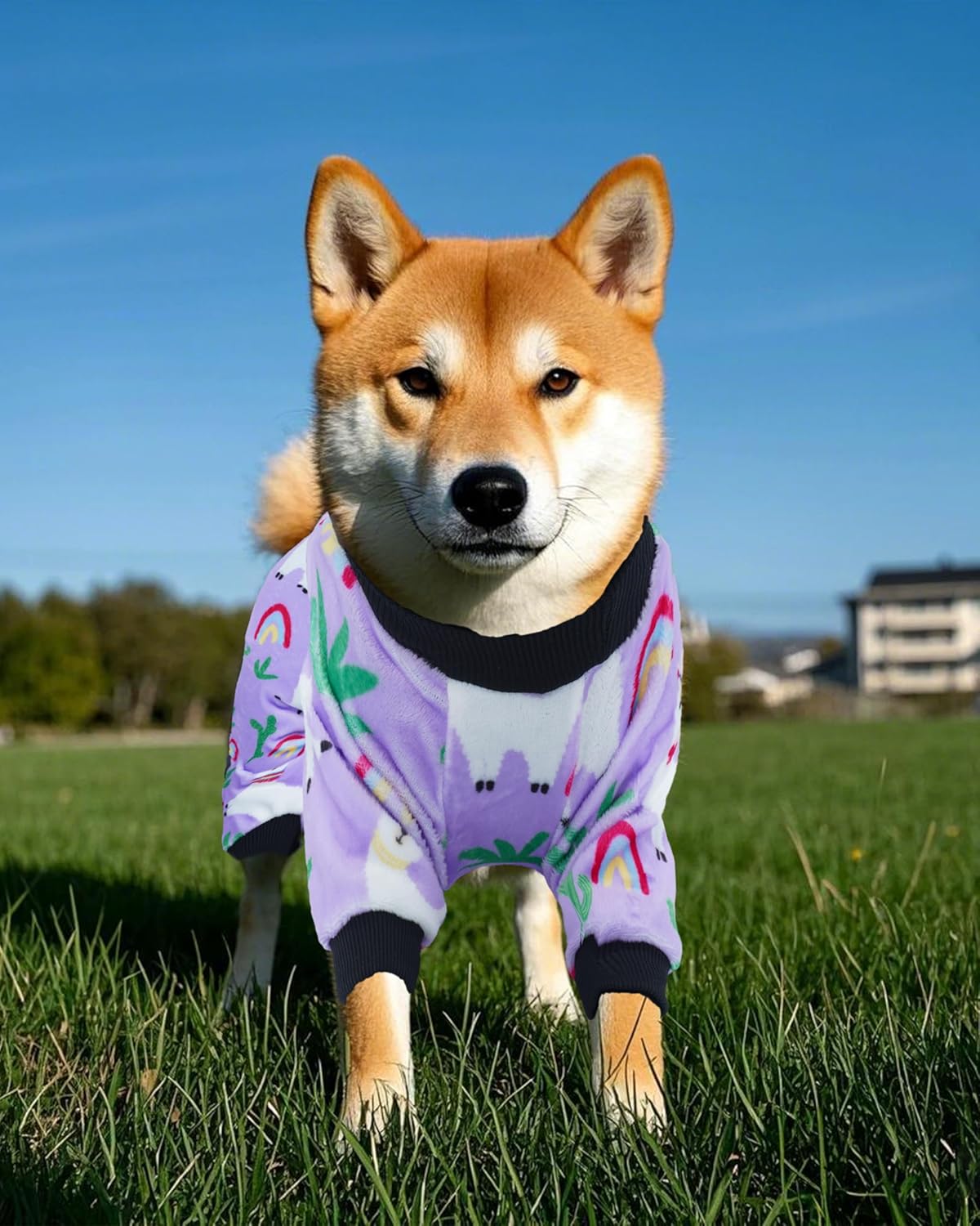 PET SHOW 4 Pack Small Dog Pajamas Spring Dog Clothes for Medium Dogs Girl Boy Soft Stretchy PJs Bee Ladybug Jumpsuit Puppy Floral Onesies Outfits with Sleeve Pets Dachshund Costume(XXL, Spring)