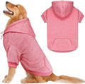 Dog Sweaters for Large Dogs Dog Hoodie Fleece Dog Sweater Soft Dog Clothes Sweatshirt with Pocket Dog Hoodie for Large Dogs(Pink&XXL)