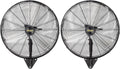 ROVSUN 20" Wall Mounted Fan, High Velocity Industrial Wall Fan, Max 4710 CFM with Wide Angle Oscillating, Suit for Commercial, Residential, Garage, Shop, Greenhouse, Gym, 2-Pack