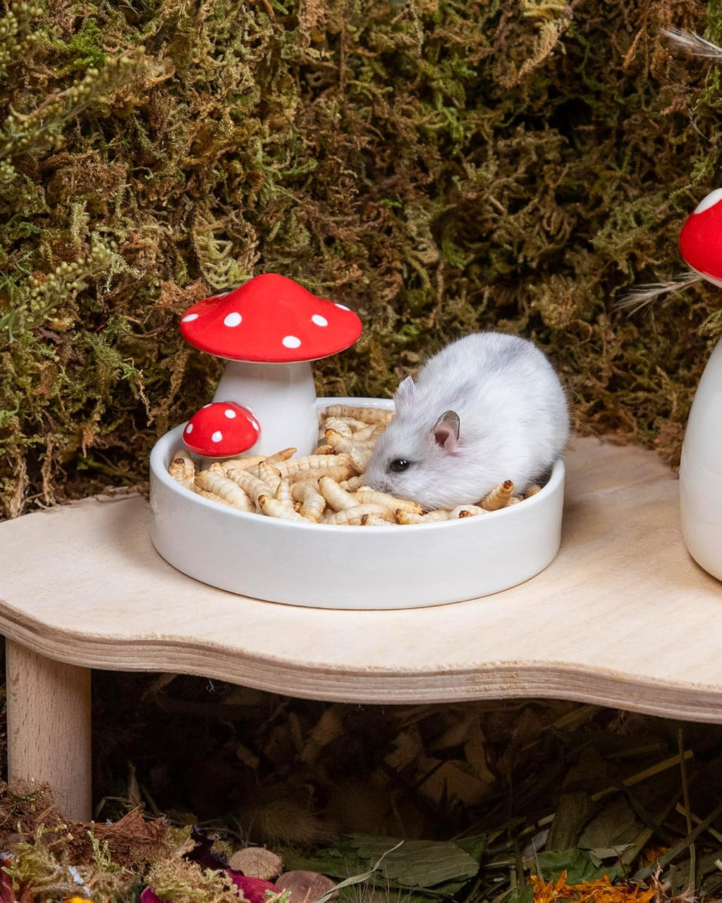 Niteangel Small Animal Snack & Treats - Small Critter Natural Treat for Dwarf Syrian Hamsters Gerbils Mice Sugar Glider Hedgehogs Chickens Birds (Freeze-Dried Worms- 0.9oz (25g))