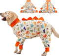 LovinPet Dog Pajamas Large Sized Dog, Anti Licking, Recovery Wear, Lightweight Jurassic Knit, UV for Large Dogs /3XL
