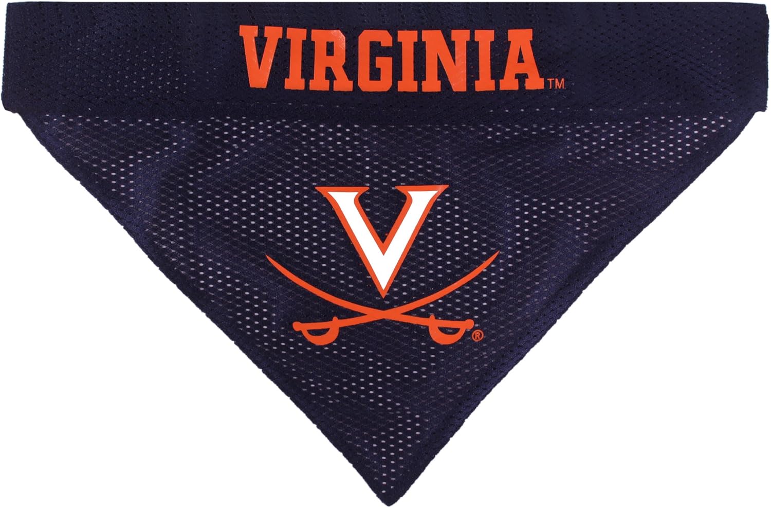 Pets First Collegiate Pet Accessories, Reversible Bandana, Virginia Cavaliers, Small/Medium