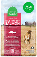 Open Farm, Grain-Free Dry Dog Food, Complete & Balanced Kibble, Sustainably & Ethically Sourced Ingredients, Non-GMO Veggies & Superfoods to Support Overall Health, Wild-Caught Salmon Recipe, 11lb Bag
