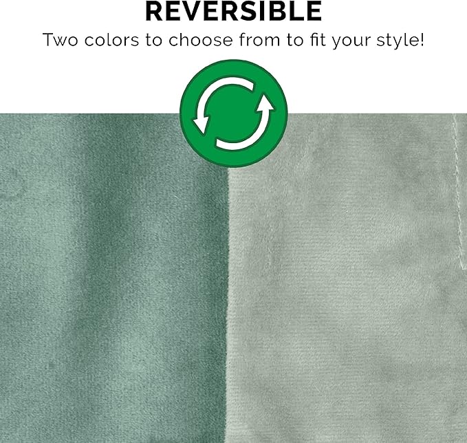 Furhaven Waterproof Throw Blanket for Dogs & Indoor Cats, Washable - Two-Tone Luxe Velvet Dog Blanket - Celadon Green, Small