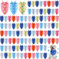 100 Pieces Paw Print Dog Bandanas Bulk Paw Bandanas for Dogs Soft Bibs Adjustable Triangle Doggie Scarves for Small Medium Large Pets Party Costume