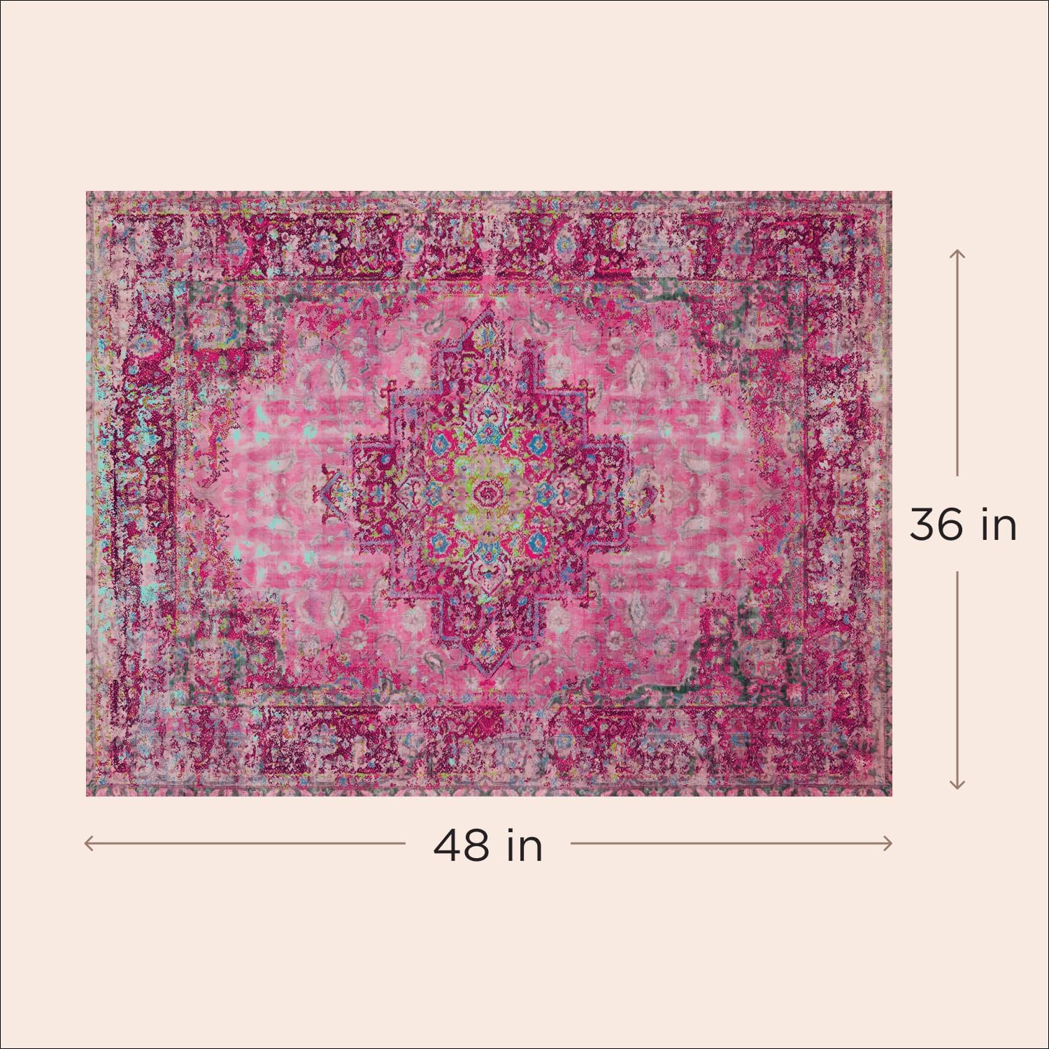 LOVEWAG Washable Dog Pee Pads, 36" x 48", Waterproof, Non-Slip, Super Absorbent, Reusable Machine-Washable, 2-Pack (Mystic Fuchsia)