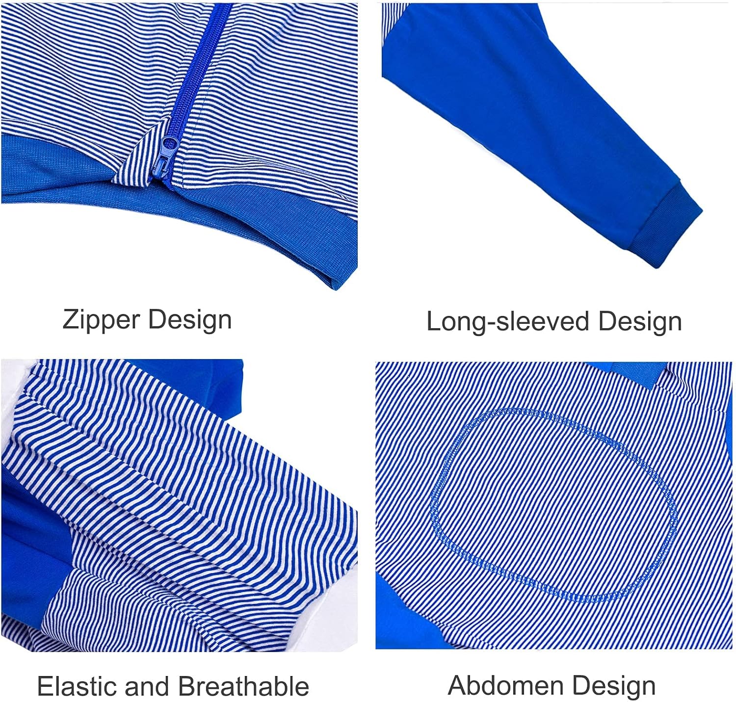 Yeapeeto Dog Onesie Surgery Recovery Suit for Large Medium Bodysuit Dogs Pajamas PJS Full Body for Shedding, Prevent Licking, Wound Protection, Cone Alternative (3XL, Blue)