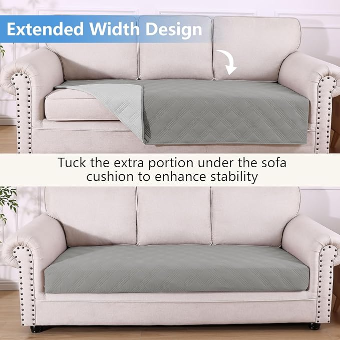 hyha Waterproof Dog Blanket, Reversible Pet Bed Blanket, Soft Sofa Couch Cover for Dogs Washable, Waterproof Pet Couch Covers for Sofa Puppy Cats Furniture Protector(40"x80", Grey/Light Grey)