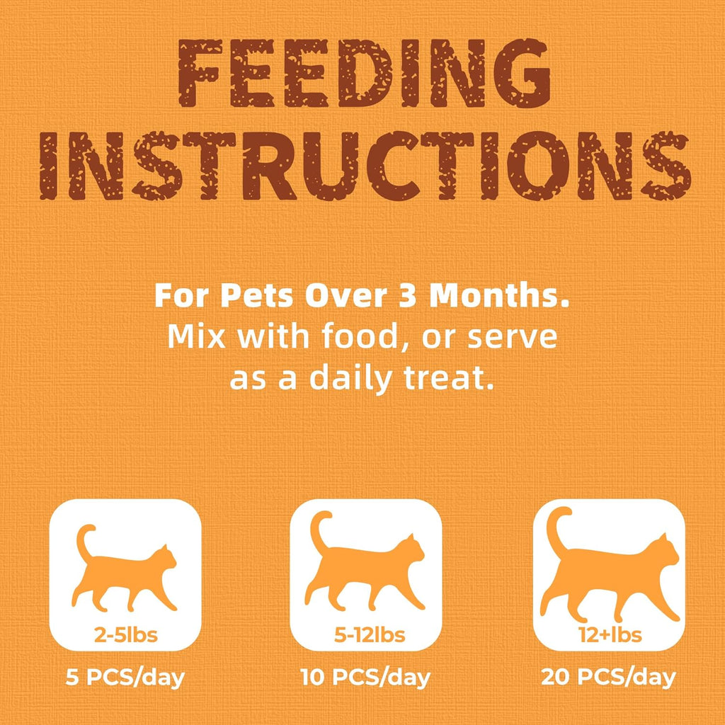 Just Try 16 OZ Krill & Chicken Cat Treats - Freeze-Dried Shrimp Snacks with Omega-3, Crunchy Cat Treats for Skin & Coat Health, Dental Care & Training Treats