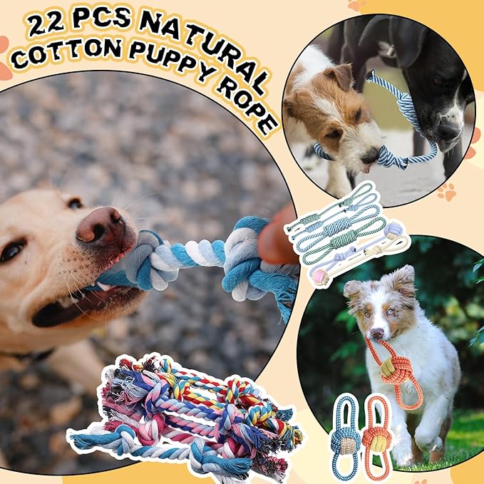 Syhood 60 Pcs Squeaky Dog Toys Bulk Christmas Stuffed Plush Chew Toys Puppy Teething Rope Cute Spiky Chew Ball for Christmas Small Dog Pet Teething Gift(Cute Style)